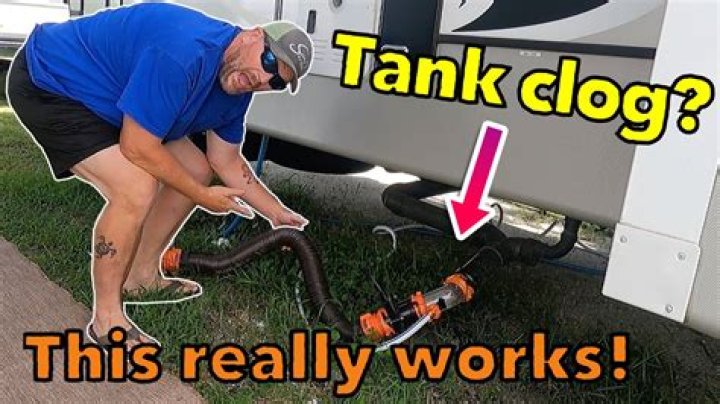 How do you unclog a trailer holding tank?