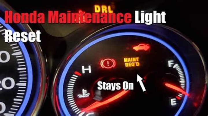 How To Reset Maintenance Light On 2003 Honda Civic Lx