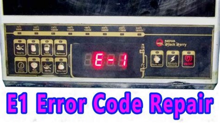 Question: How To Repair E1 Error In Induction