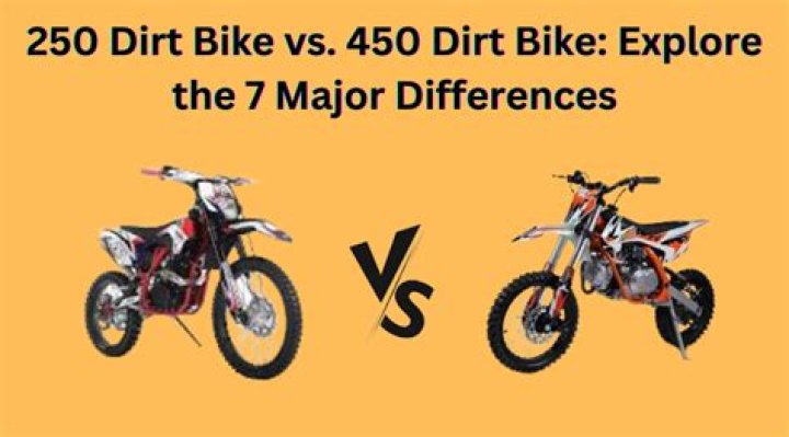 Question: What’s The Difference Between A 250 And 450 Dirt Bike